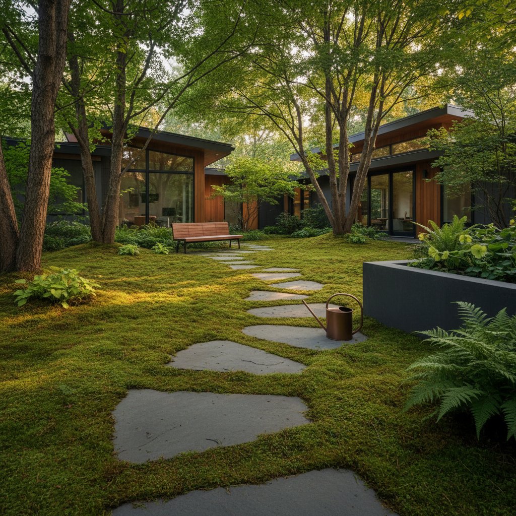 Featured image for Moss Lawns Replace Grass in Shady, Damp Yards
