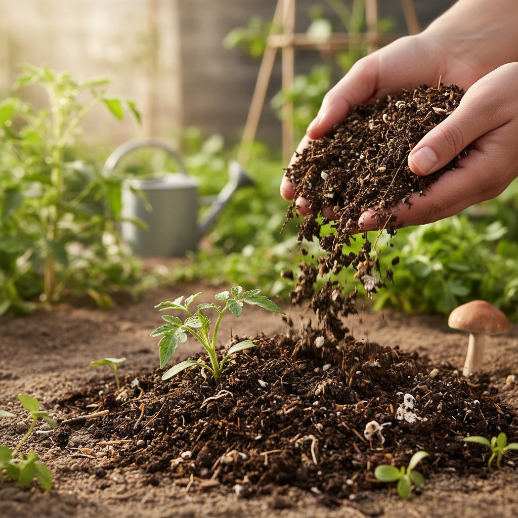 Featured image for Mushroom Compost Transforms Garden Soil Naturally